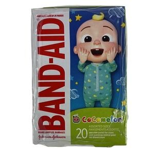 6 Boxes Cocomelon‎ Band-Aid Brand Adhesive Bandages Assorted Size 20 Count = 120